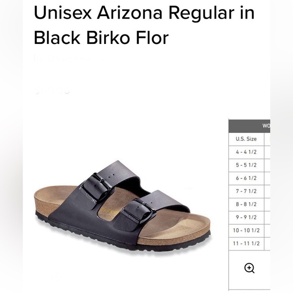 Unisex Arizona Regular in Black Birko Flor size : 45/29/M13 - Picture 4 of 7
